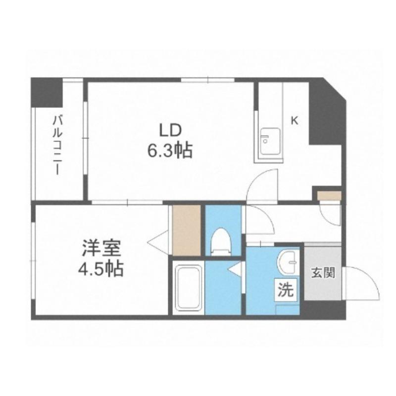 オリエントステージ表参道(1LDK/3階)の間取り写真