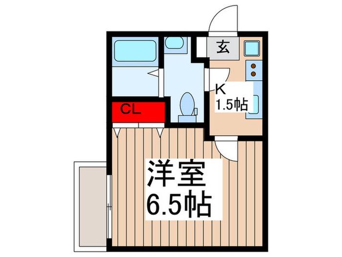 レイズ志木(1K/1階)の間取り写真