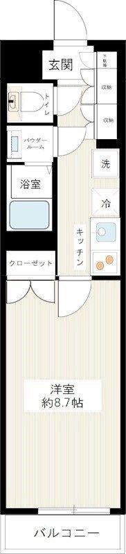 パレステュディオときわ台(1K/3階)の間取り写真