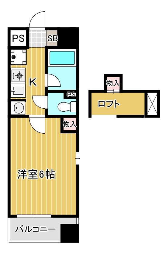 エステムコート大阪城前・OBPリバーフロント(1K/2階)の間取り写真