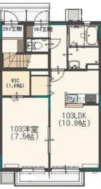 メゾンドアレーズ(1LDK/1階)の間取り写真