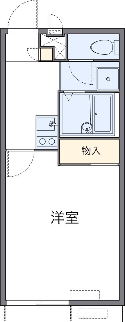 レオパレスゆかり荘(1K/2階)の間取り写真