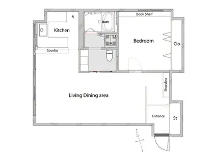 CENTURY PLAZA(1LDK/8階)の間取り写真