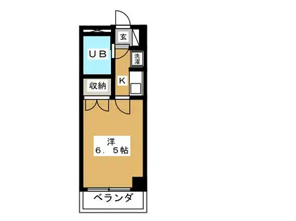 とぴあ行徳(1K/1階)の間取り写真