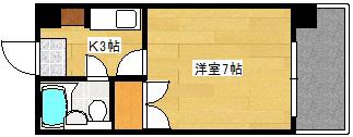 第2古田ビル(1K/4階)の間取り写真