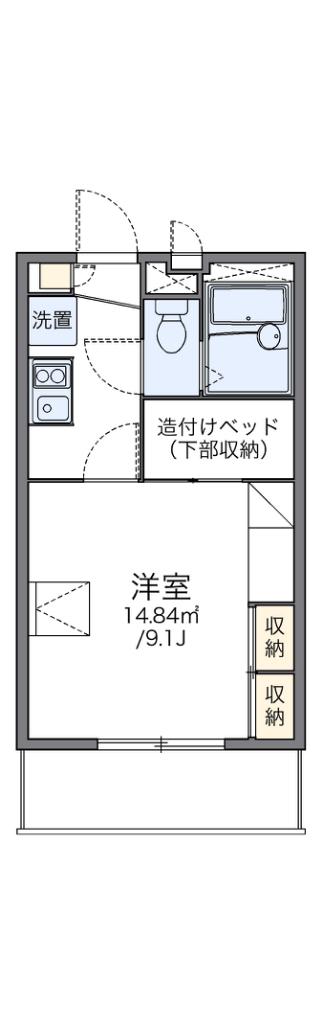 レオパレスヤマハ(1K/2階)の間取り写真
