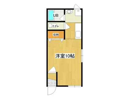 トシコート八軒(1K/2階)の間取り写真