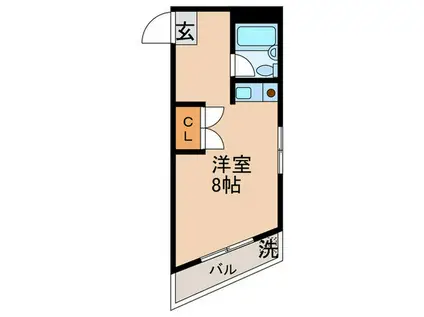 BEARD HOUSE(ワンルーム/2階)の間取り写真