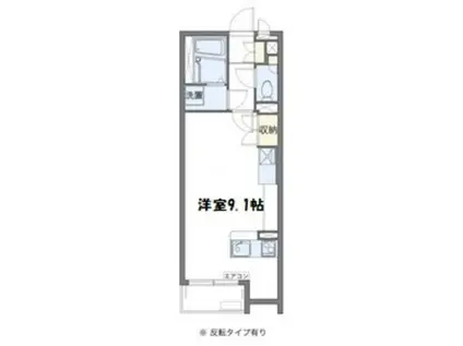 ミランダPOEMII(ワンルーム/2階)の間取り写真