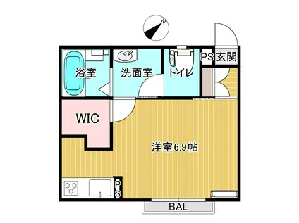 ラ・コスタ(ワンルーム/1階)の間取り写真