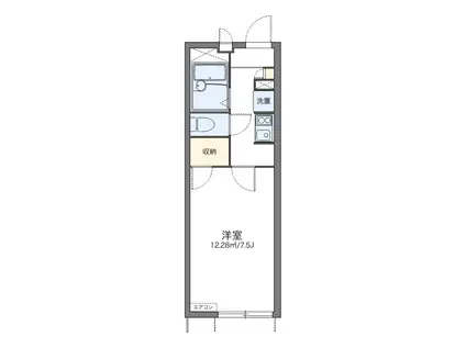 レオパレス喜多I(1K/1階)の間取り写真