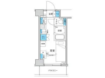 キャンパスヴィレッジ小竹向原(ワンルーム/2階)の間取り写真