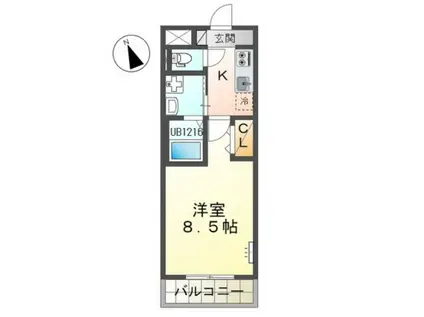 ジョン・ベール桜台(1K/2階)の間取り写真