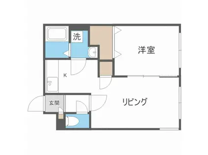 アンシャンテ ENCHAN-THE(1LDK/1階)の間取り写真