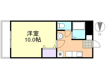 エスポワール(1K/3階)の間取り写真