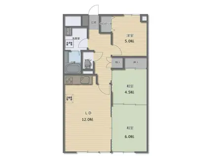 サンロードステーション郡山I(3LDK/4階)の間取り写真