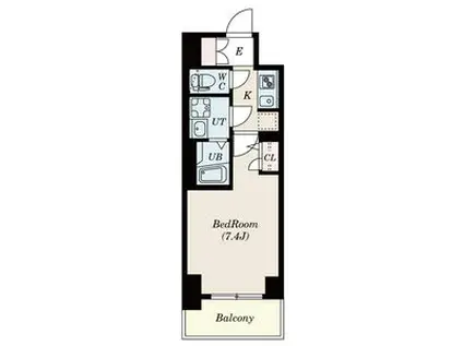 S-RESIDENCE葵1月中契約開始までAD3 ・FR2の(1K/8階)の間取り写真