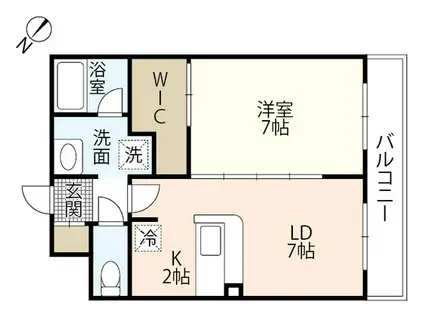 オリオリシティV(1LDK/3階)の間取り写真