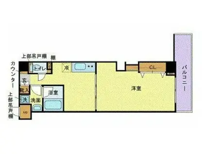 トーシンフェニックス江戸川橋(1DK/1階)の間取り写真