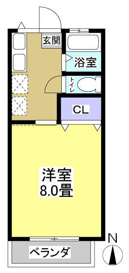 ユートピア30(1K/2階)の間取り写真