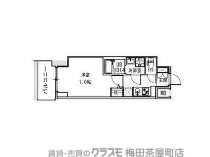 S-RESIDENCE福島ALOVITA(1K/10階)の間取り写真