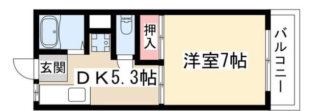 サンライズII(1DK/3階)の間取り写真