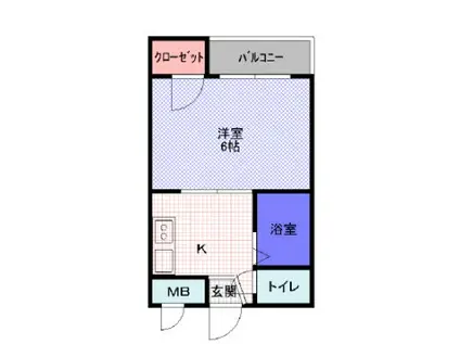 クワイエット香里(1K/2階)の間取り写真