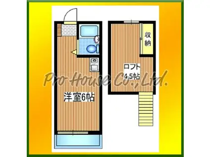 サンハイツ・アイハラ(ワンルーム/2階)の間取り写真