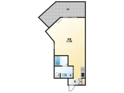 ZEE HAVEN(ワンルーム/6階)の間取り写真