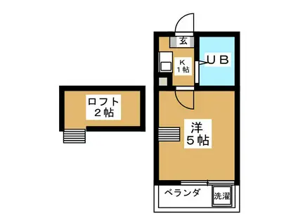 ライフピア ノース(1K/2階)の間取り写真