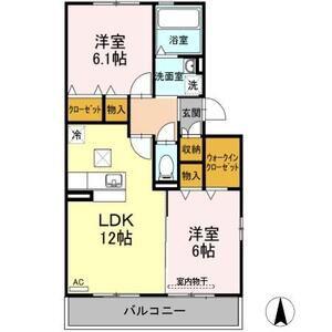 グレイスSE(2LDK/1階)の間取り写真