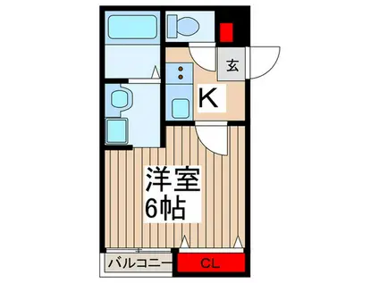 バーン ホンデーン(1K/2階)の間取り写真