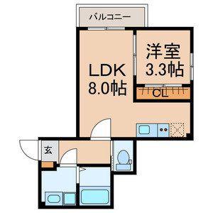 BON APPETIT(1LDK/2階)の間取り写真