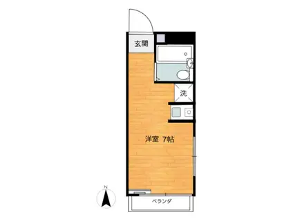 グレイス市ヶ谷(ワンルーム/2階)の間取り写真