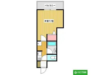 レジデンス大道(1K/5階)の間取り写真