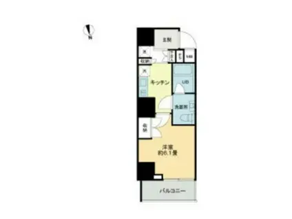 ヴィオ―ル文京関口(1K/3階)の間取り写真