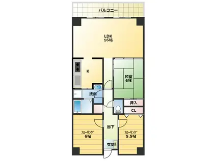 PHOENIX COURT 交野I(3LDK/1階)の間取り写真