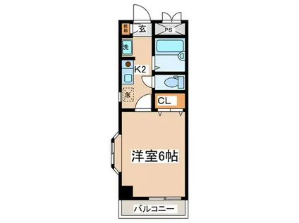 メゾンアイル(1K/4階)の間取り写真