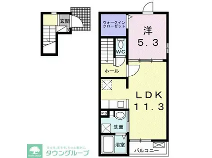 セスト湘南(1LDK/2階)の間取り写真