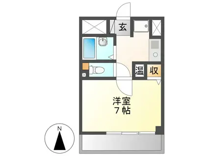 アーバンポイント川名本町(1K/2階)の間取り写真