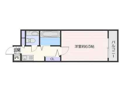 ジュネス東住吉(1K/4階)の間取り写真