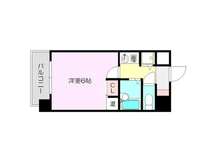 CITYLIFEディナスティ新大阪(1K/7階)の間取り写真