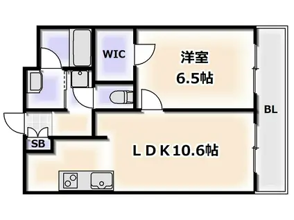 ELFER天王寺(1LDK/3階)の間取り写真