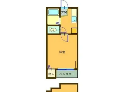 フォレストガーデン(1K/1階)の間取り写真