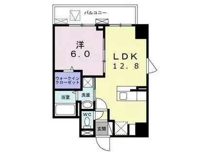 グランツ恵寿(1LDK/3階)の間取り写真