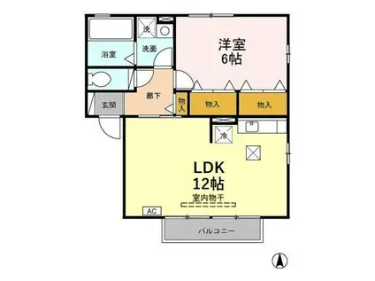 COMFORT(1LDK/2階)の間取り写真