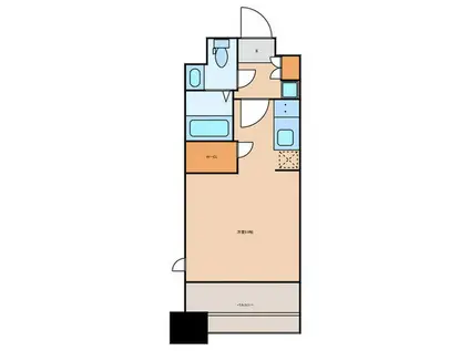 パークアクシス福岡県庁前(ワンルーム/14階)の間取り写真