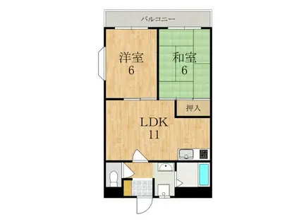 AMITY SAKURAI(2LDK/4階)の間取り写真