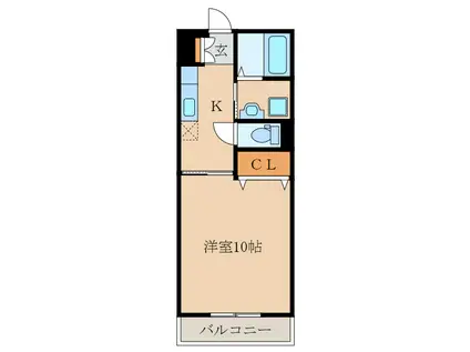 垂水南財宝マンション(1K/2階)の間取り写真