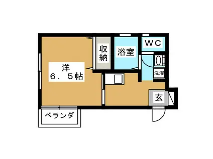ヴェルドミール(1K/2階)の間取り写真